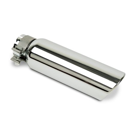 GO RHINO 3IN OD X 10IN FOR 2 1/4IN INLET CHROMED STAINLESS STEEL CLAMP STYLE EXHAUST TIP GRT225310